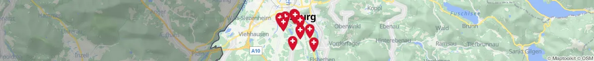 Kartenansicht für Apotheken-Notdienste in der Nähe von Gneis (Salzburg (Stadt), Salzburg)